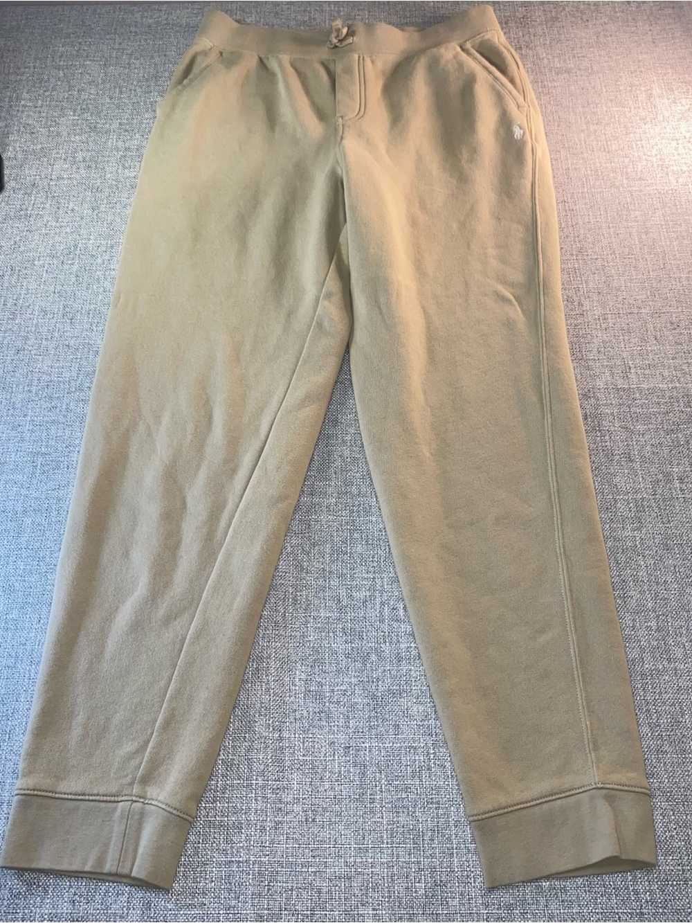 Polo Ralph Lauren Fleece Sweatpants Jogger Women"s XL Pull On Pockets Tan